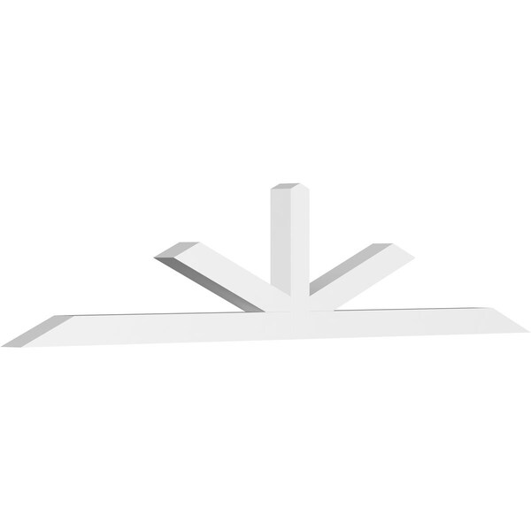 Ekena Millwork Saratoga Architectural Grade PVC Gable Bracket, 108"W x 22 1/2"H x 4"D x 4"F, 5/12 Pitch GBP108X23X0404SAR00 - main